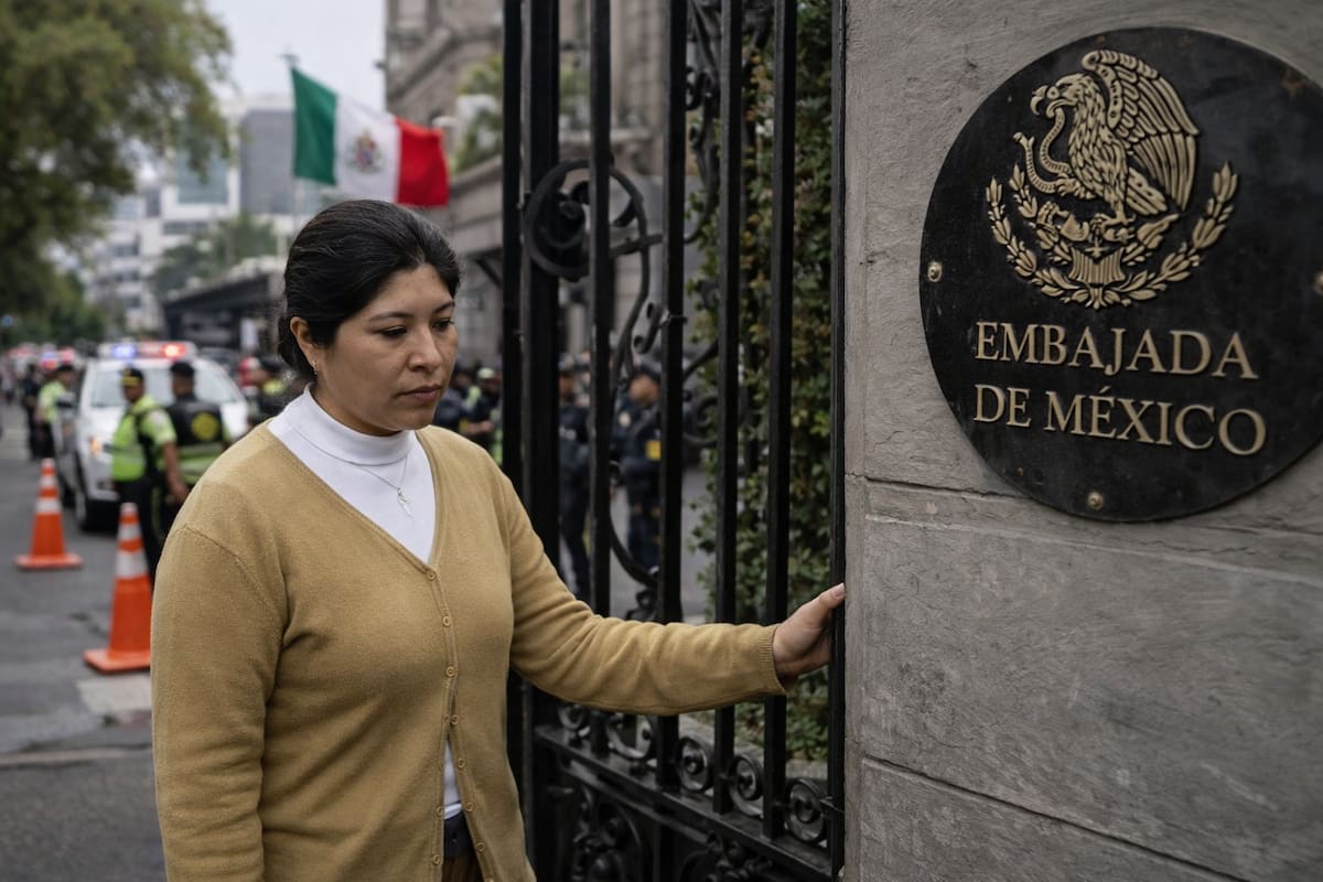 Perú refuerza la vigilancia policial en la embajada de México en Lima por el asilo a Betssy Chávez, ex primera ministra condenada por conspiración, en medio de una crisis diplomática sin precedentes entre ambos países