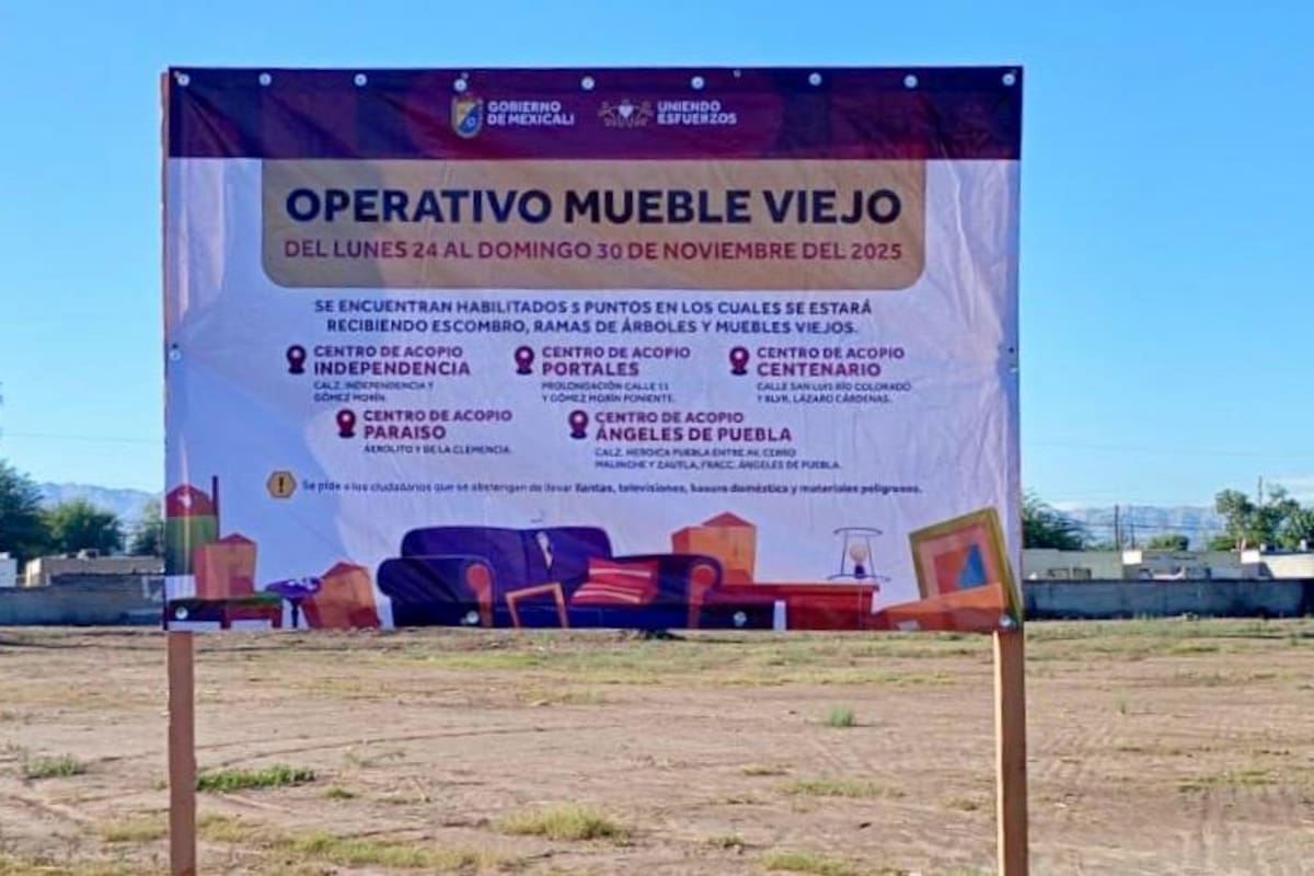 Inicia este lunes operativo ‘Mueble viejo’