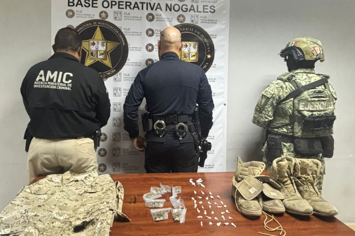 Cateo en Nogales deja aseguramiento de armas, narcóticos y equipo táctico