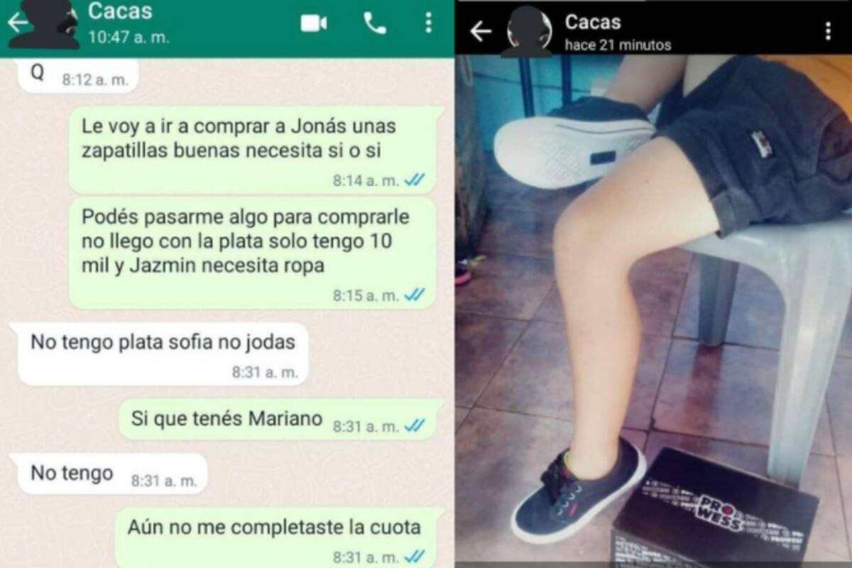 Argentina: Madre compra tenis a su hijo; padre se había negado a hacerlo y presume compra como suya