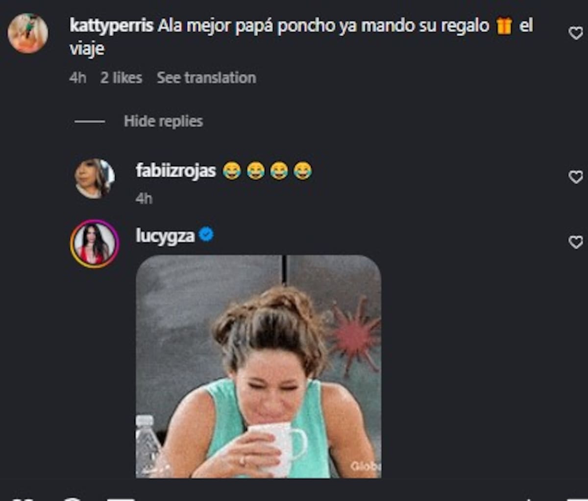 Lucy Garza deja ver que Poncho no apoyó con el regalo de Ivanna / Instagram @lucygza