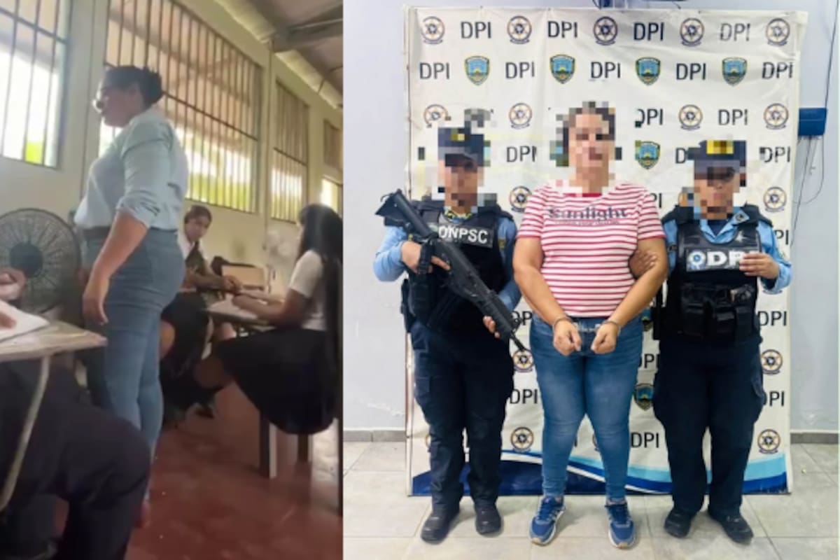 VIDEO: Maestra de secundaria fue detenida por golpear e insultar a una alumna frente a sus compañeros