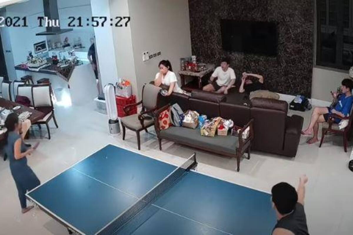 Esta pareja se encontraba jugando "ping pong" y ocasionó terrible accidente