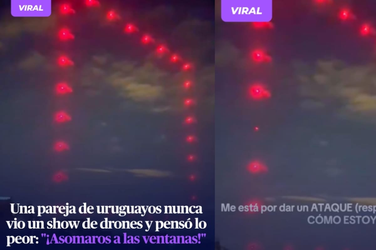 Pareja confunde show de drones con ovnis y entra en pánico