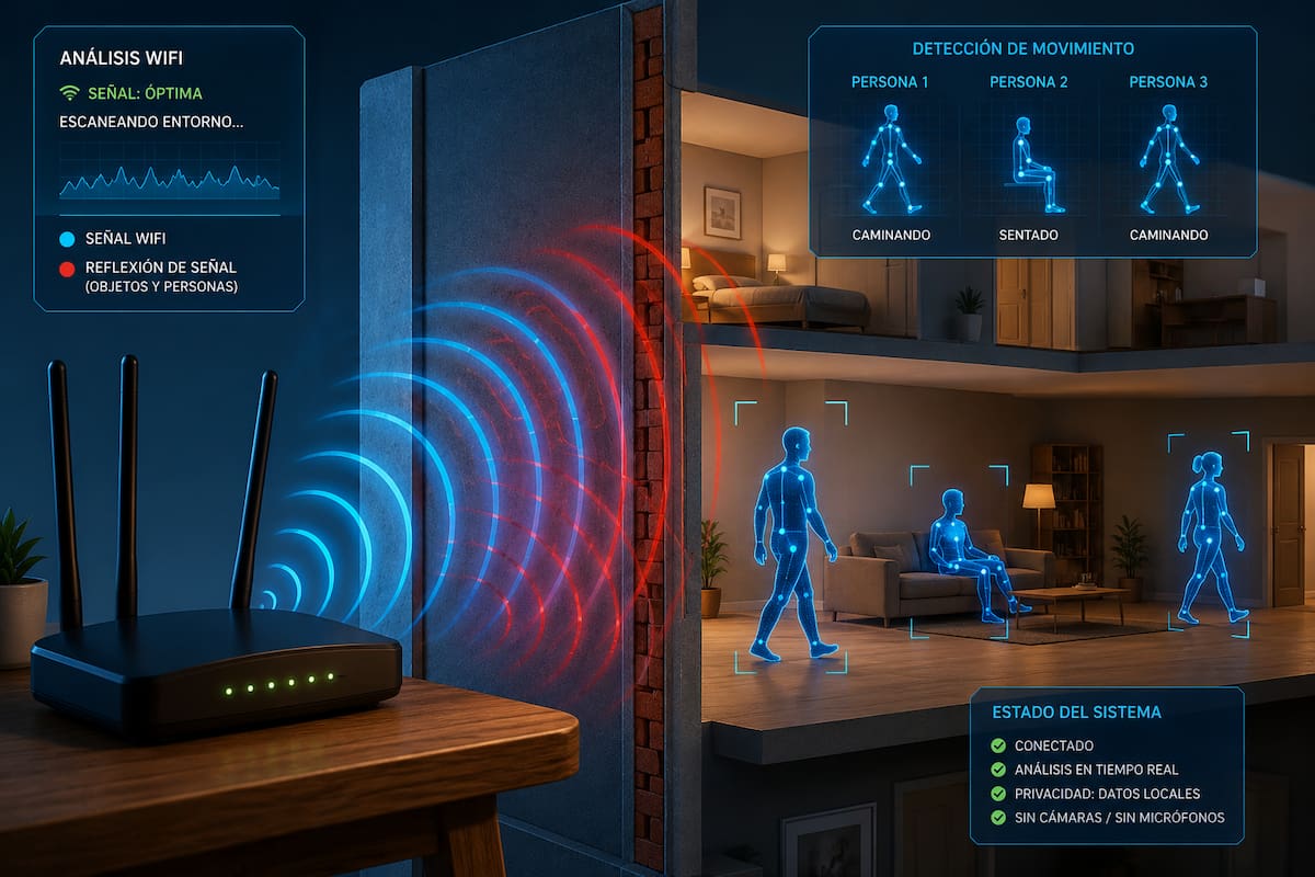 La nueva tecnología que usa señales WiFi para detectar personas detrás de las paredes mediante IA, que ya genera alertas por privacidad