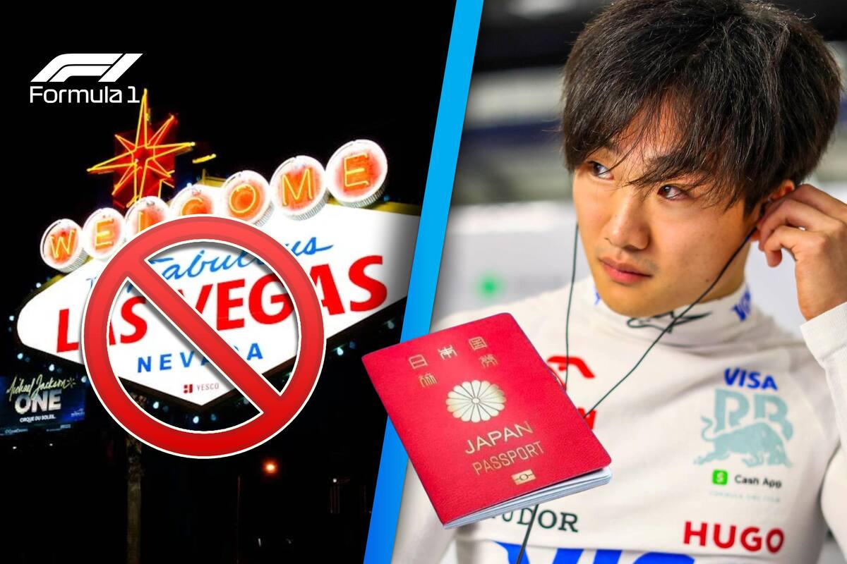 Yuki Tsunoda detenido en migración: su llegada al GP de Las Vegas estuvo en peligro
