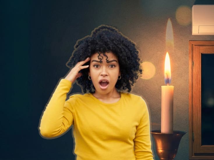 Si tu aire sirve pero no enfría como antes, una vela podría revelar problemas de fuga a través de ventanas y evitar moho y humedad en el futuro