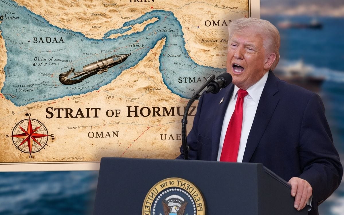 Trump minimiza a Irán y señala el control de Ormuz como su única “carta” en plena negociación con EEUU, un factor clave que mantiene en riesgo el comercio global de hidrocarburos. | Crédito: REUTERS/ChatGPT