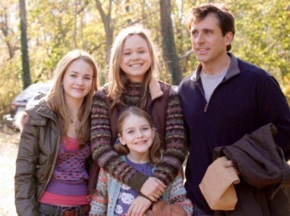 Dan en la vida real con sus "hijas".