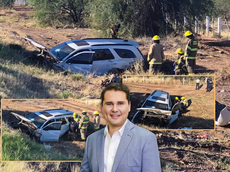 Sufre accidente carretero el secretario de Gobierno de Sonora, Adolfo Salazar Razo, en la carretera Hermosillo-Guaymas