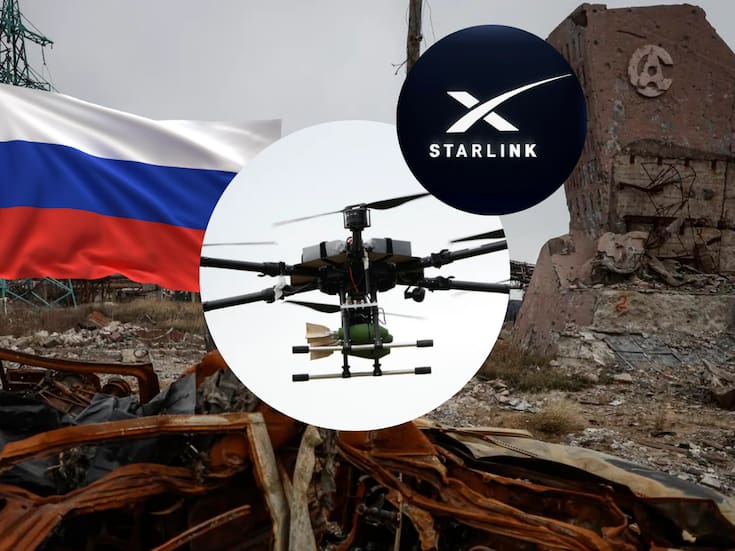Rusia usaría Starlink de Elon Musk en drones utilizados en la guerra de Ucrania para evadir bloqueos electrónicos y atacar ciudades lejos de la línea de combate