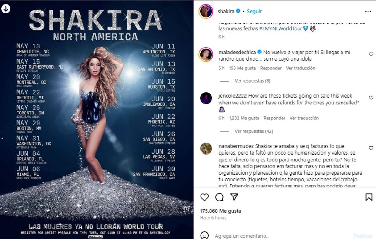 Fans se sienten decepcionados de Shakira