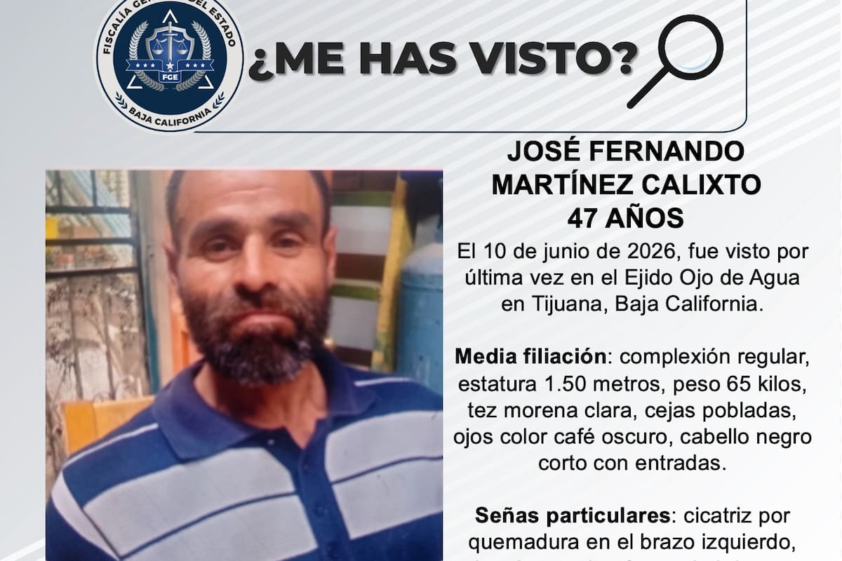 Se busca José Fernando Martínez Calixto de 47 años de edad