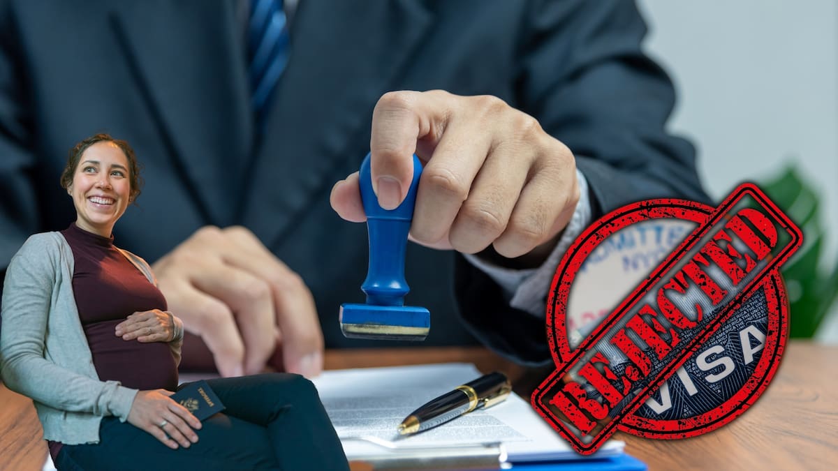 Más de 600 visas fueron canceladas de forma permanente por participar en esquemas de turismo de nacimiento. Quienes confiaron en estas redes ahora están vetadas de por vida. (Canva)