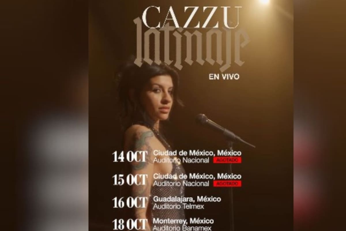 Cazzu anuncia nuevas fechas en Mérida y Puebla entradas en el Auditorio Nacional