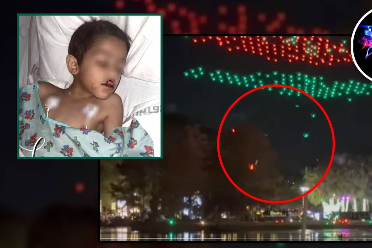 Show de drones navideño sale muy mal: Niño fue gravemente herido y necesitará cirugía de corazón, después de que le cayeran en la cara y lo electrocutaran