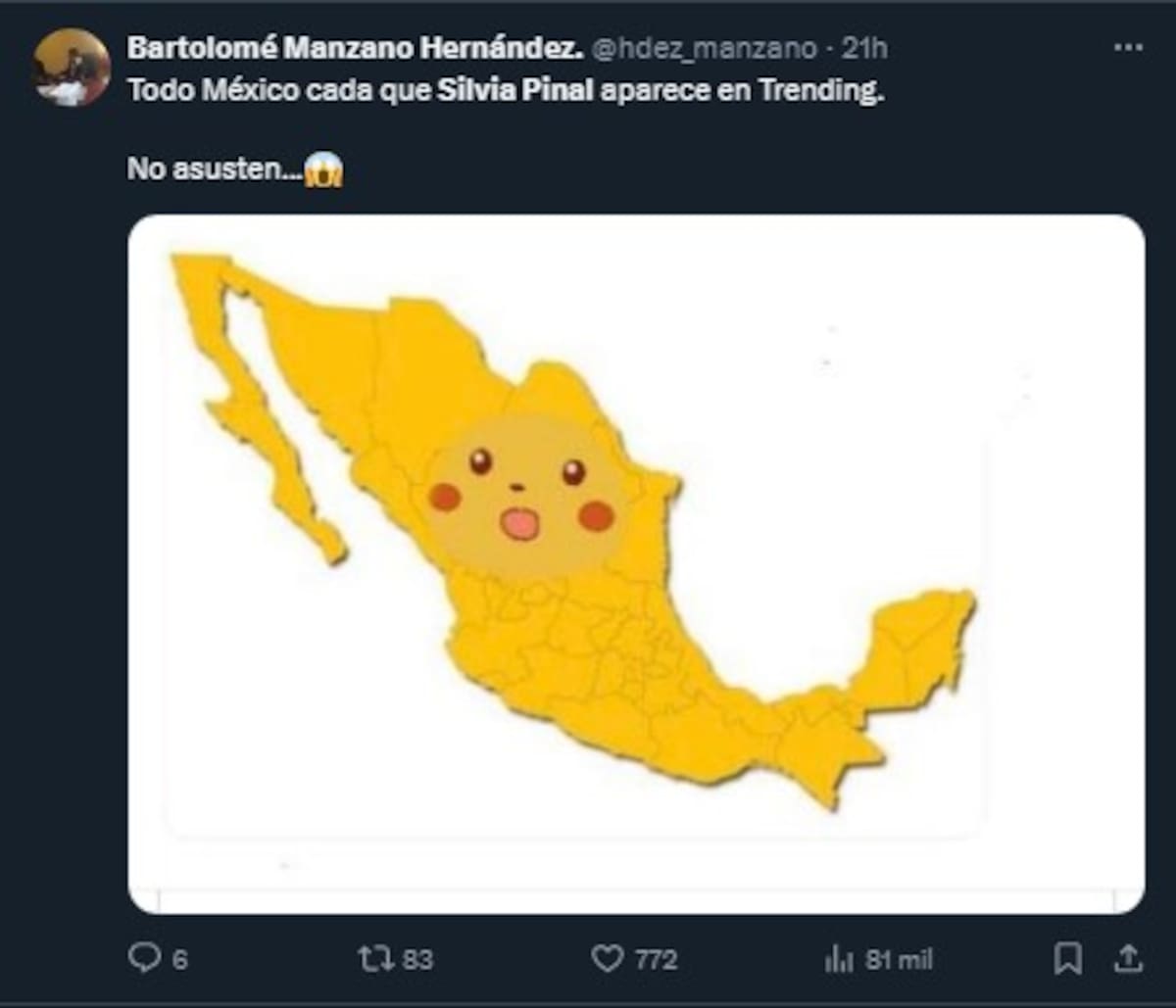 Reacciones al saber que Silvia Pinal está bien / Cuenta de X: @hdz_manzano