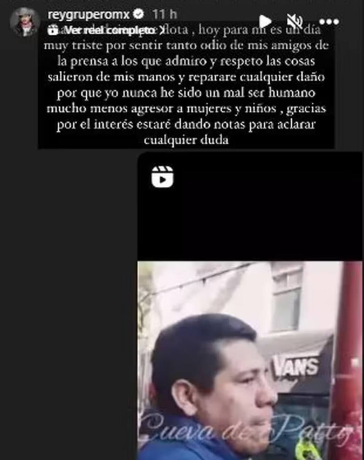 Rey Grupero explota y ATACA a la prensa; ya se disculpó en redes sociales