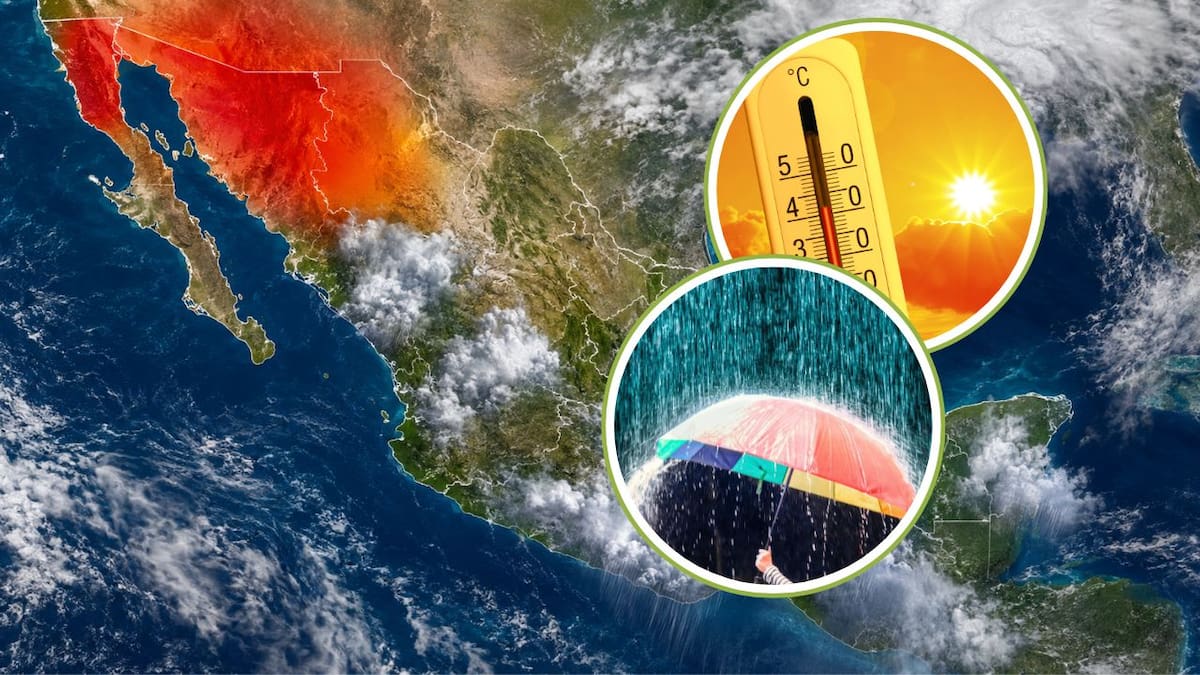 México tendrá lluvias de hasta 150 mm mientras Sonora y Baja California superarán los 45°C del 25 al 27 de julio
