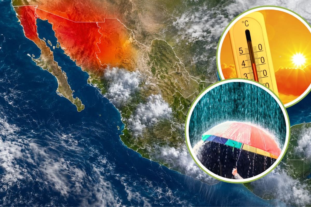 México tendrá lluvias de hasta 150 mm mientras Sonora y Baja California superarán los 45°C del 25 al 27 de julio