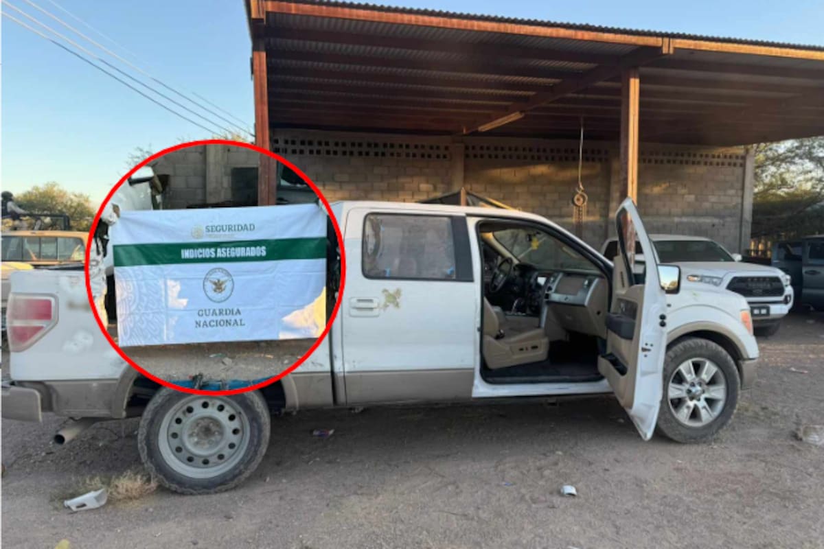 Guardia Nacional y Ejército aseguran armamento y camionetas en Sonora