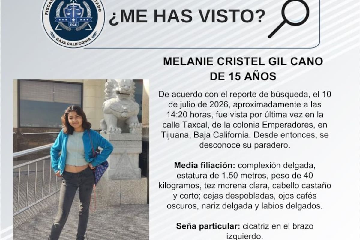 Se busca Melanie Cristel Gil Cano de 15 años de edad