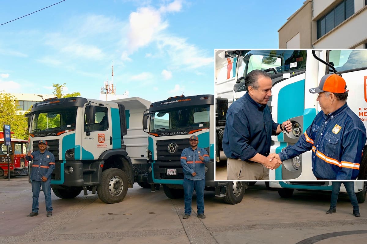 Alcalde Astiazarán refuerza limpieza urbana con siete nuevos camiones de volteo e inversión de 40 millones de pesos en Hermosillo
