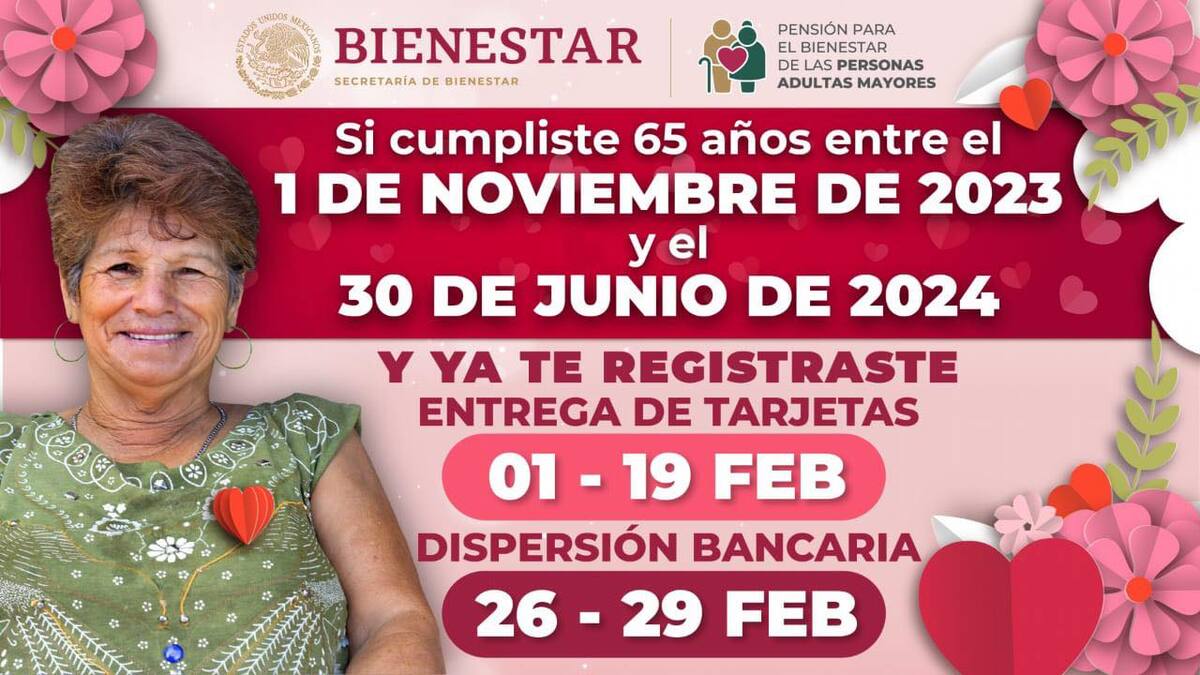 Los Adultos Mayores recibirán 12 mil pesos de adelanto con la Pensión Bienestar.