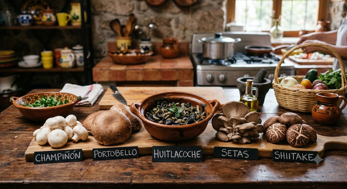 ¿sabías que los hongos comestibles poseen un alto contenido de proteínas, carbohidratos y vitaminas? Pueden cocinarse de diversas maneras, como en sopas, ensaladas, guisados y otros platillos l Foto : hecha con IA