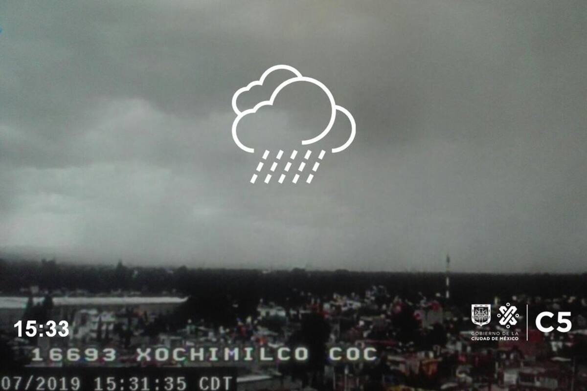 Reportan lluvia en alcaldías de la Ciudad de México