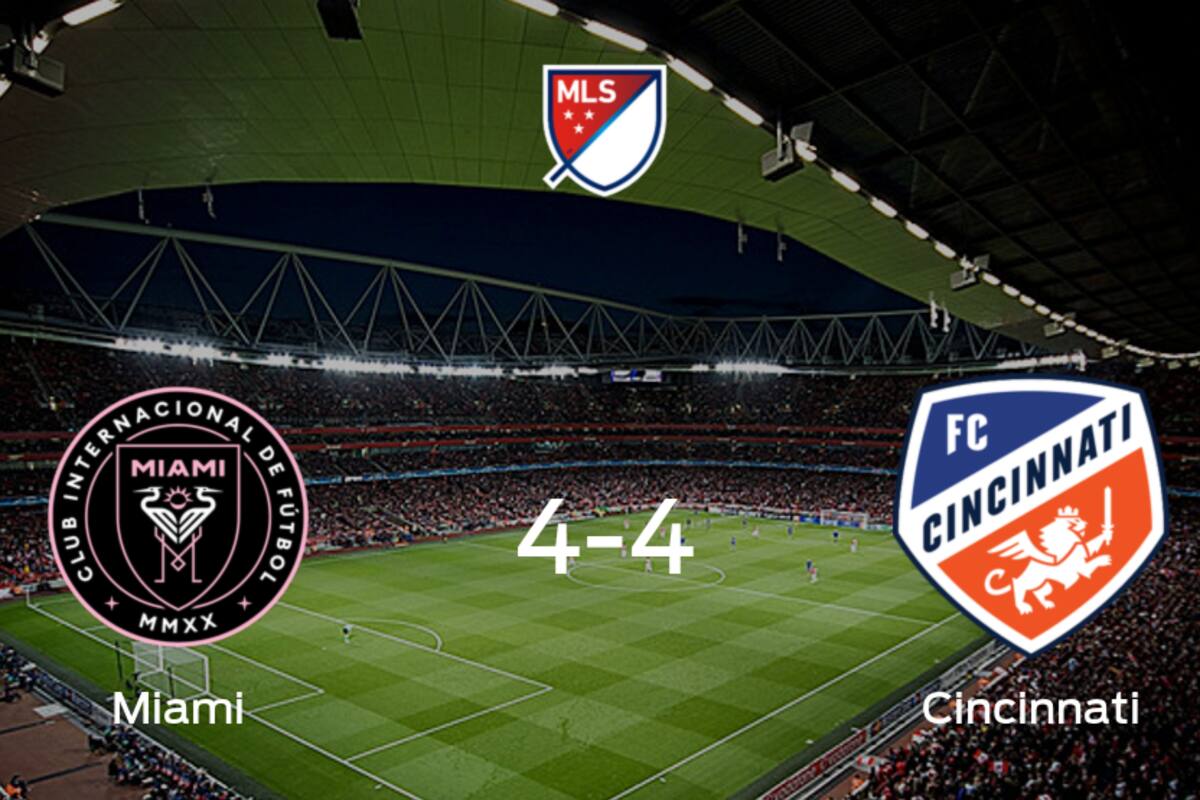 Inter de Miami y Cincinnati empatan 4-4 y se reparten los puntos