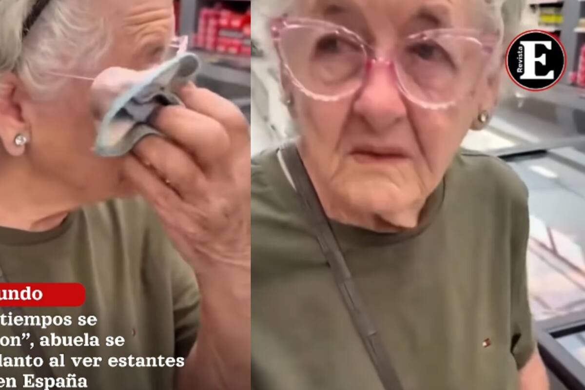 Abuela cubana de 87 años llora de emoción al ver por primera vez los estantes llenos en España
