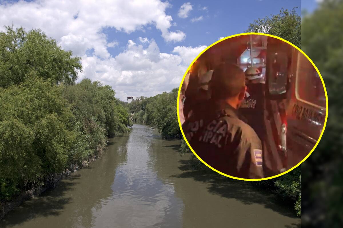 Novia “tóxica” agarra a golpes a su pareja y luego se tira a un río contaminado con aguas negras en Hidalgo