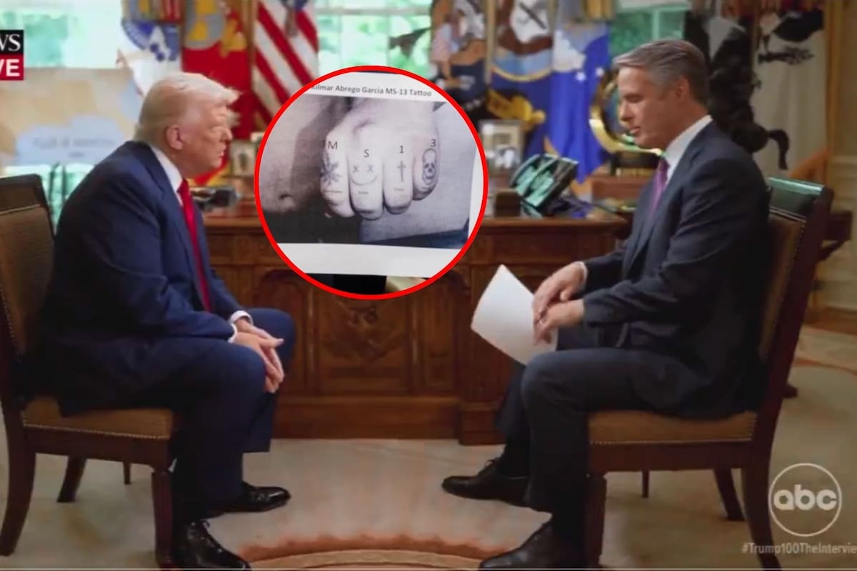 Tensa discusión entre Trump y periodista por tatuaje de MS-13 en foto cuestionada