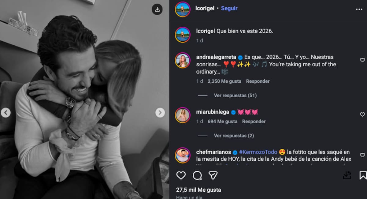 Mia Rubín reacciona al noviazgo de su madre, Andrea Legarreta y Luis Carlos Origel | Instagram @lcorigel