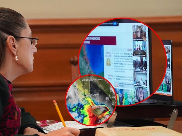 Claudia Sheinbaum encabeza reunión virtual con gobernadores y dependencias federales para coordinar atención a emergencias por lluvias intensas que afectan al país