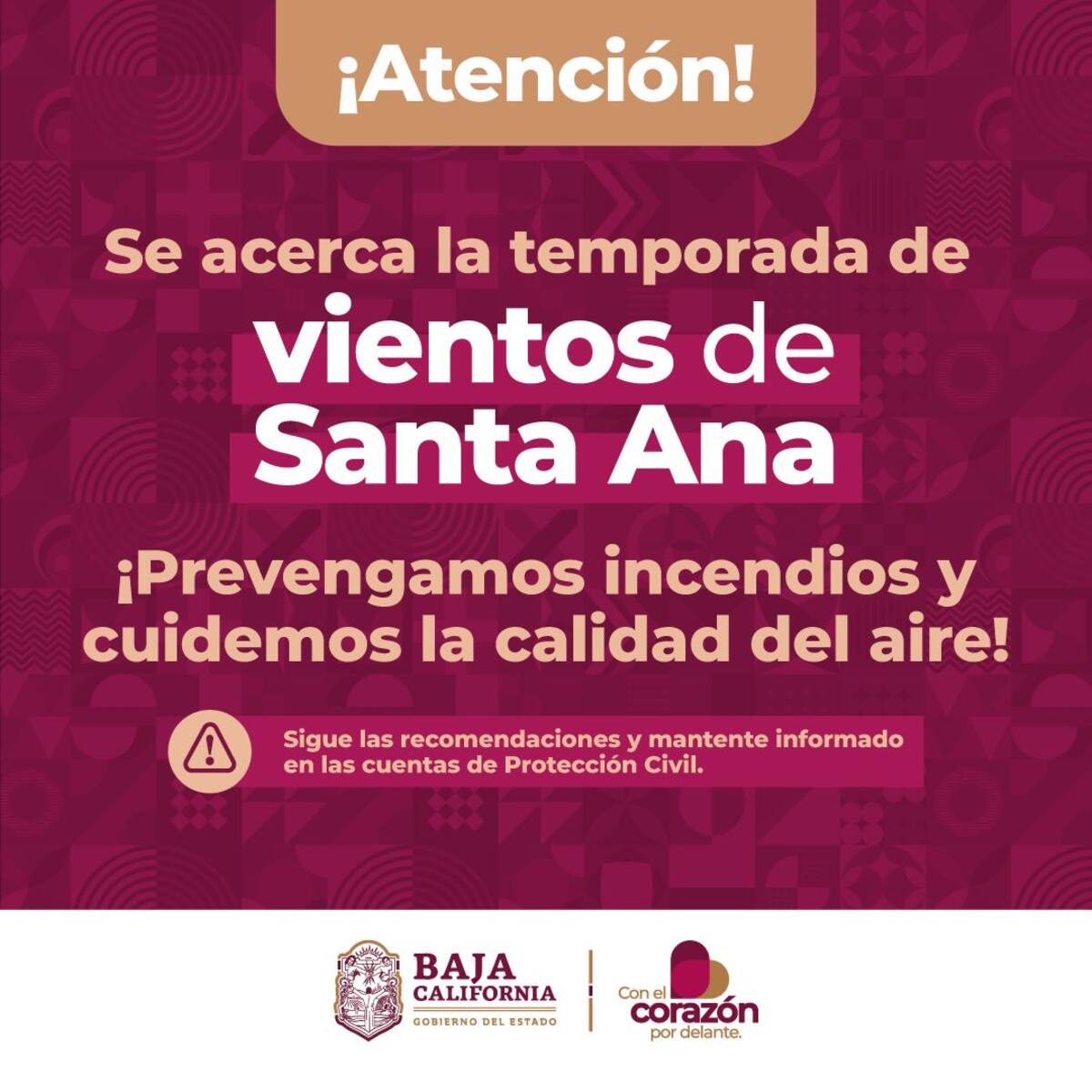 La temporada de otoño en la región se caracteriza por una disminución de la humedad y vientos de Santa Ana.