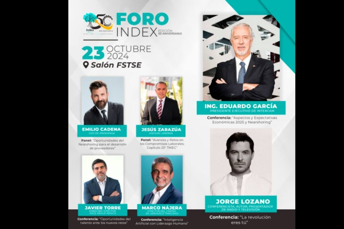 Anuncia INDEX Foro empresarial por su 50 Aniversario