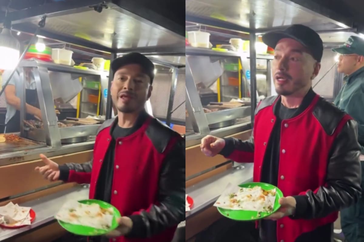 Captan a J Balvin disfrutando de tacos callejeros en CDMX antes del Flow Fest 2025