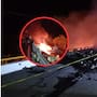 Tráiler con 8 toneladas de jabón se incendia tras chocar en la carretera Hermosillo-Guaymas; hay dos lesionados