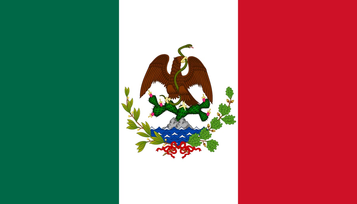 Bandera modificada por el Congreso Constituyente (1823).