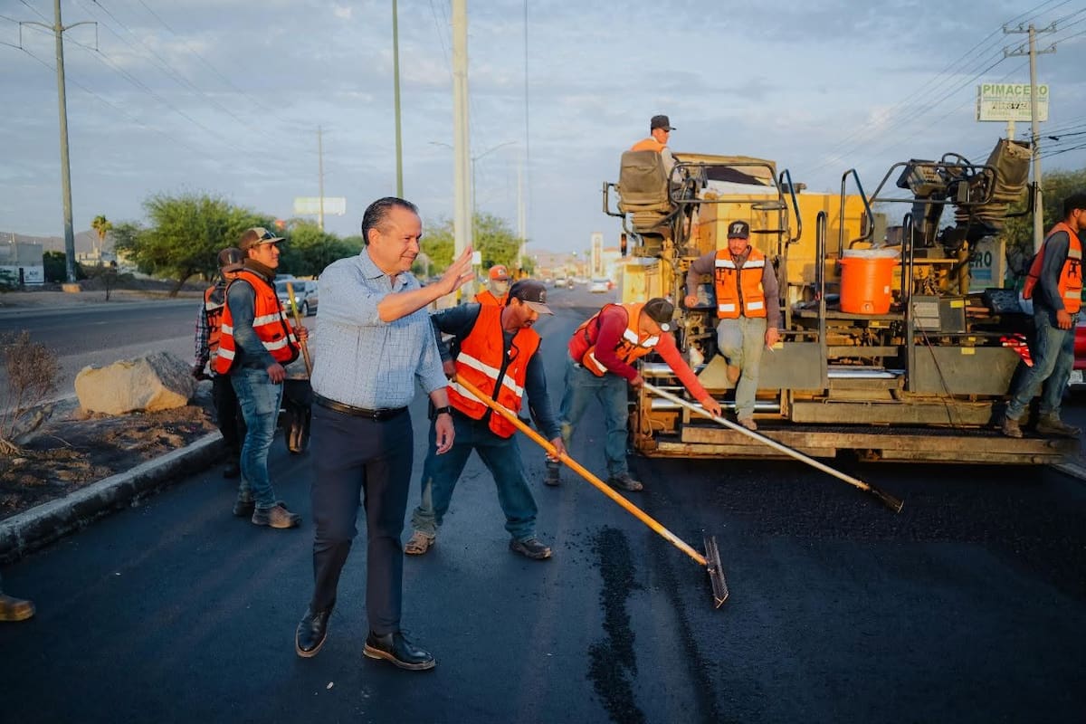 Recarpeteo del bulevar Progreso en Hermosillo quedará listo en 15 días, informa Toño Astiazarán