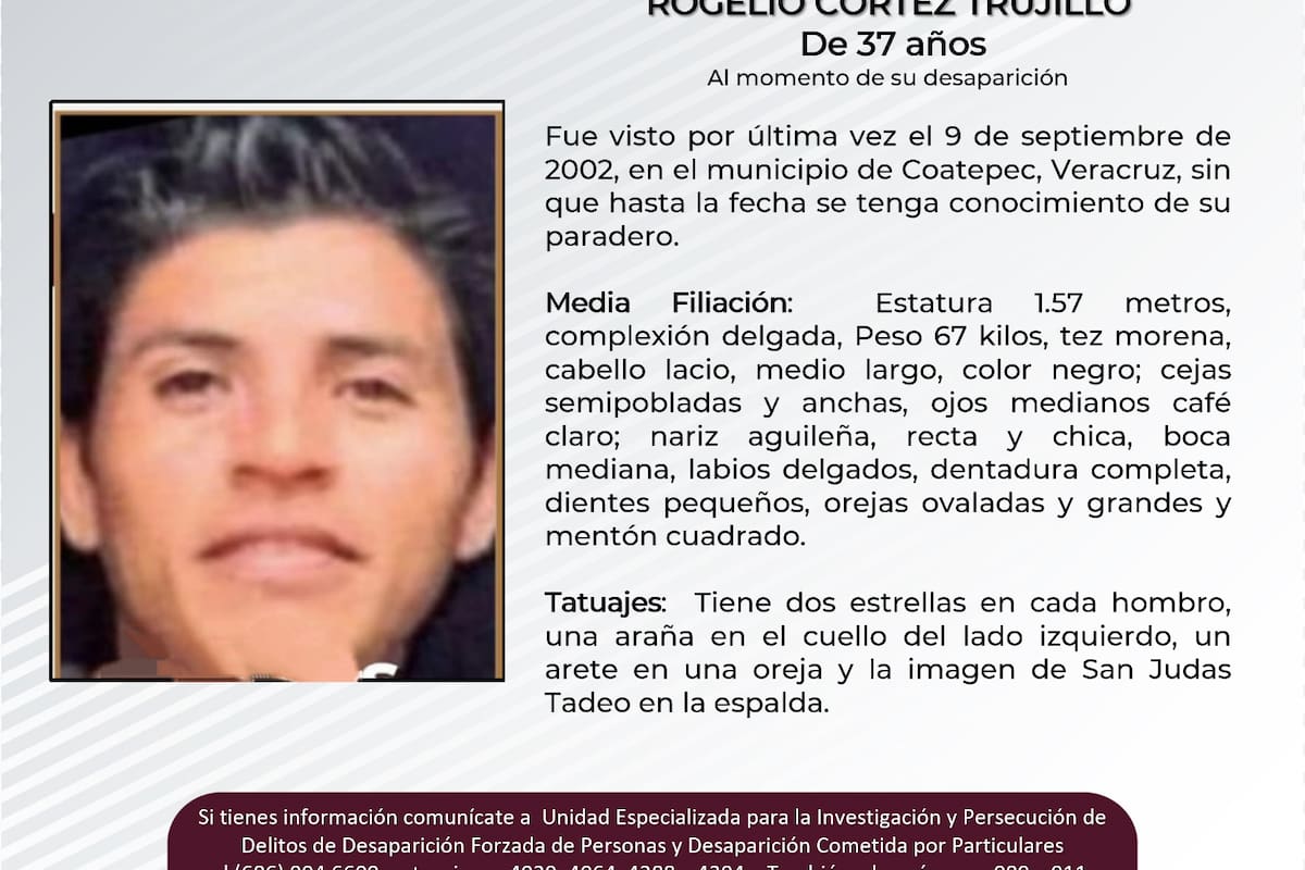 Se solicita ayuda para localizar a Rogelio Cortez Trujillo