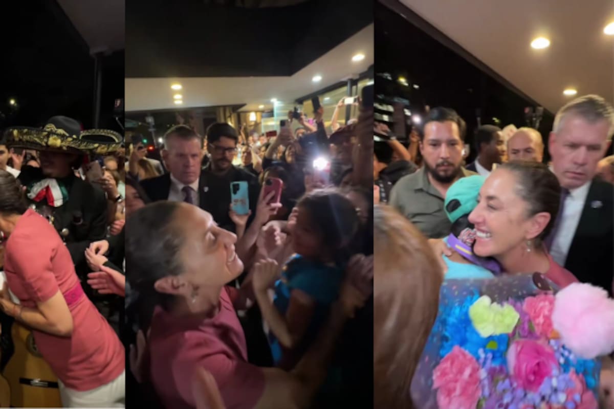 Claudia Sheinbaum llega a Nueva York para la final del Mundial 2026; migrantes la reciben con mariachis y se reunirá con Donald Trump y Mark Carney