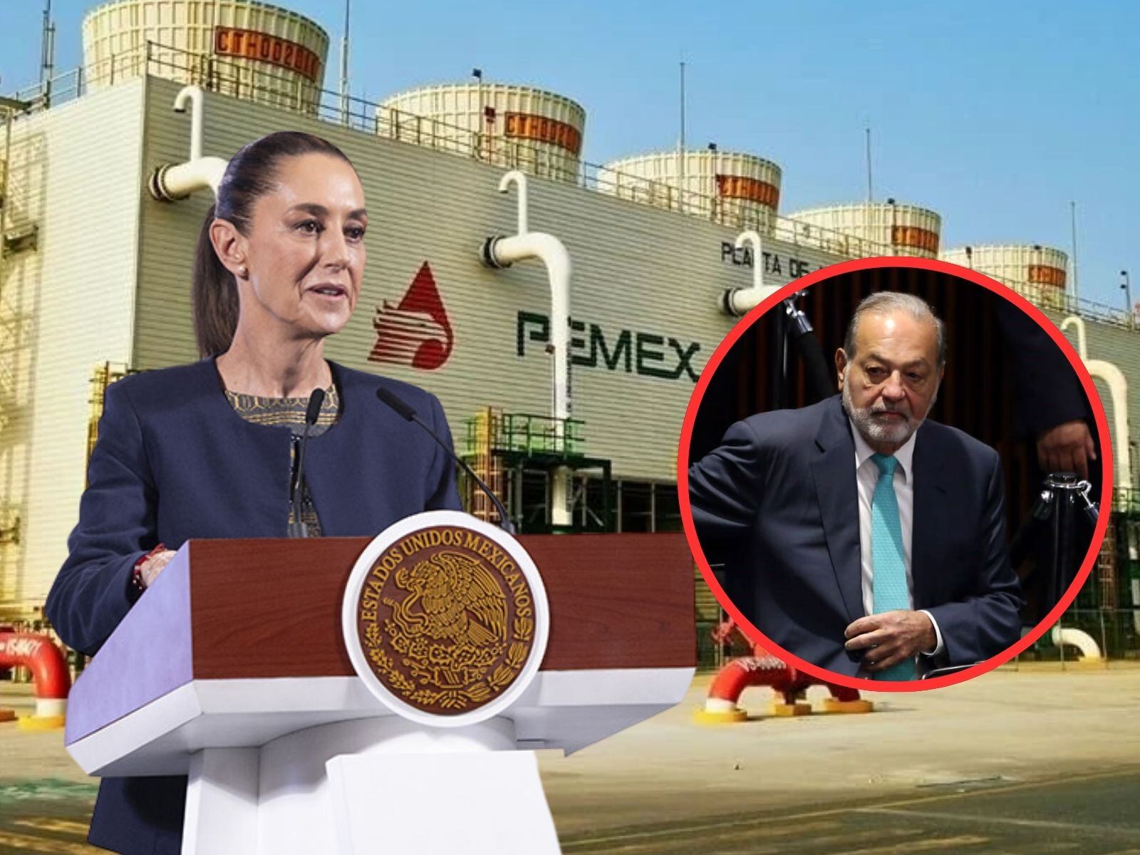 Claudia Sheinbaum aseguró que la colaboración con Grupo Slim está bajo el marco legal. | Crédito: Presidencia/Óscar Mireles/Cortesía de Pemex