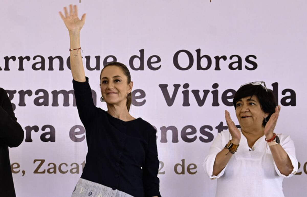 La presidenta de México, Claudia Sheinbaum esta mañana en Zacatecas. / Presidencia.