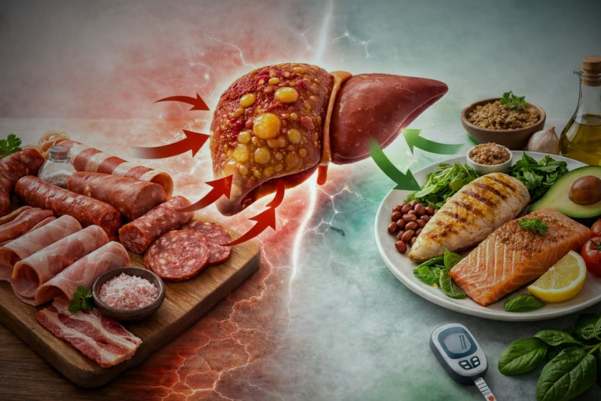 Médicos recomiendan eliminar embutidos como salchichas, tocino, jamón, mortadela y queso de puerco a quienes tengan hígado graso, pues su alto contenido de grasas saturadas, sodio y nitritos puede acelerar la acumulación de triglicéridos y complicar su recuperación: ¿Cómo reemplazarlos?