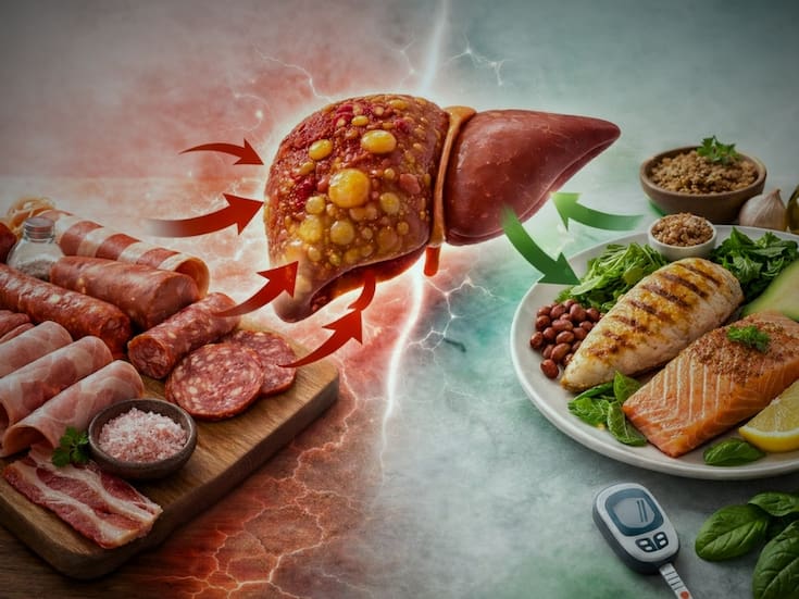 Médicos recomiendan eliminar embutidos como salchichas, tocino, jamón, mortadela y queso de puerco a quienes tengan hígado graso, pues su alto contenido de grasas saturadas, sodio y nitritos puede acelerar la acumulación de triglicéridos y complicar su recuperación: ¿Cómo reemplazarlos?