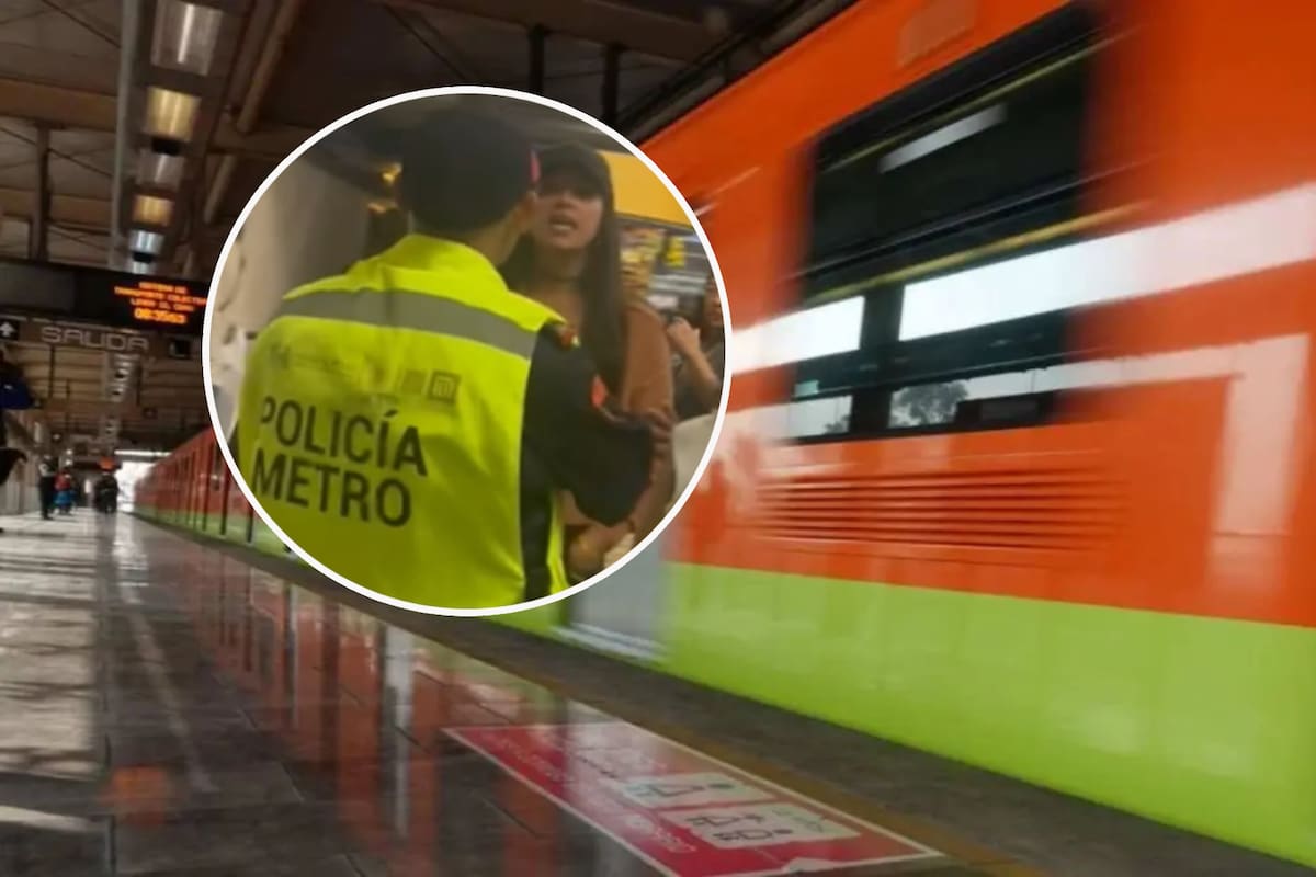 Usuaria del metro de la CDMX agrede a policías luego de que le pidieran avanzar para no obstruir el paso