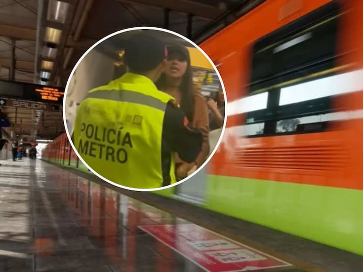 Usuaria del metro de la CDMX agrede a policías luego de que le pidieran avanzar para no obstruir el paso